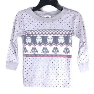 Hanna Andersson Star Wars Fair Isle Organic Cotton Long John Top Size 2T